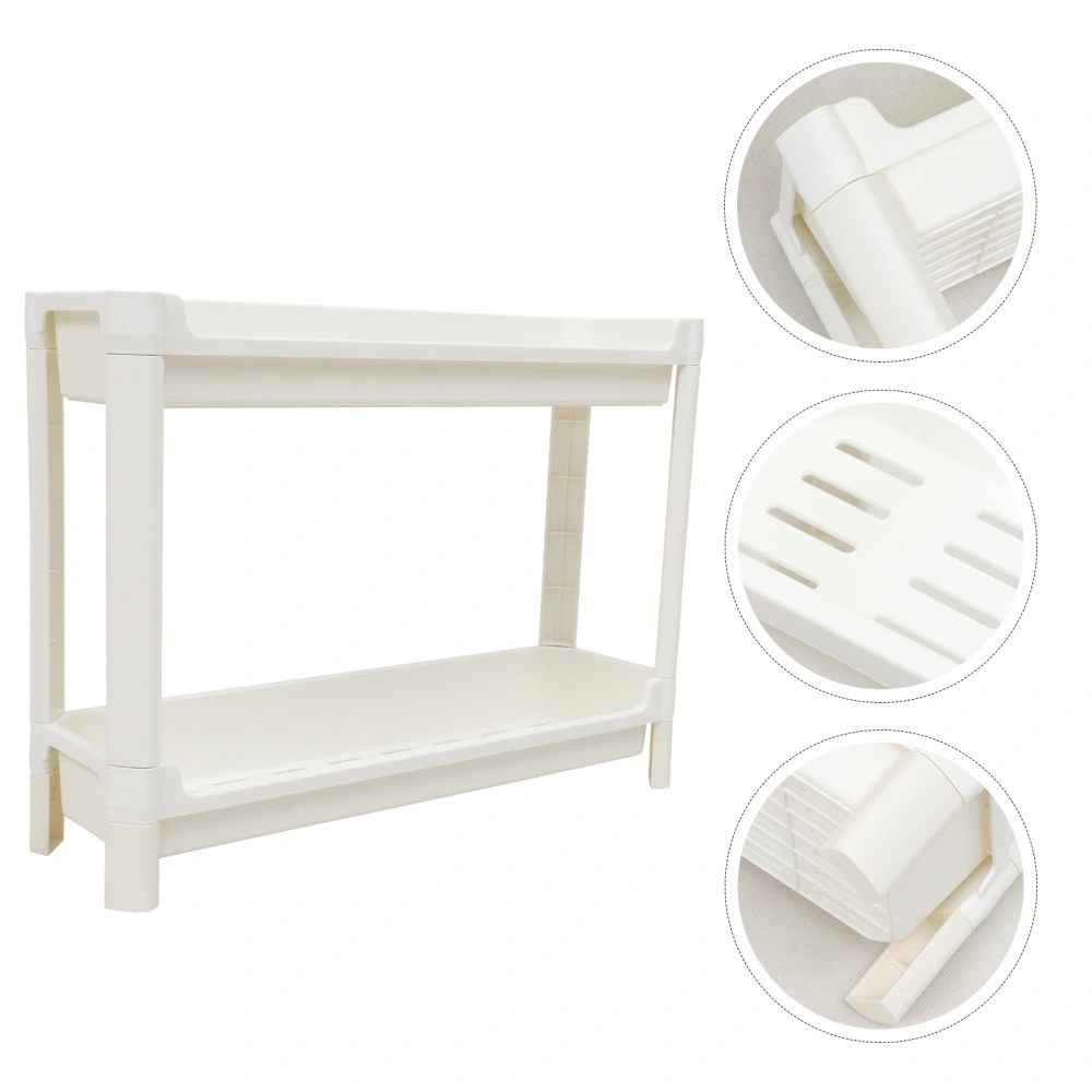 1 Pc Multifunctional Storage Rack Plastic Bathroom Living Room Storage Shelf