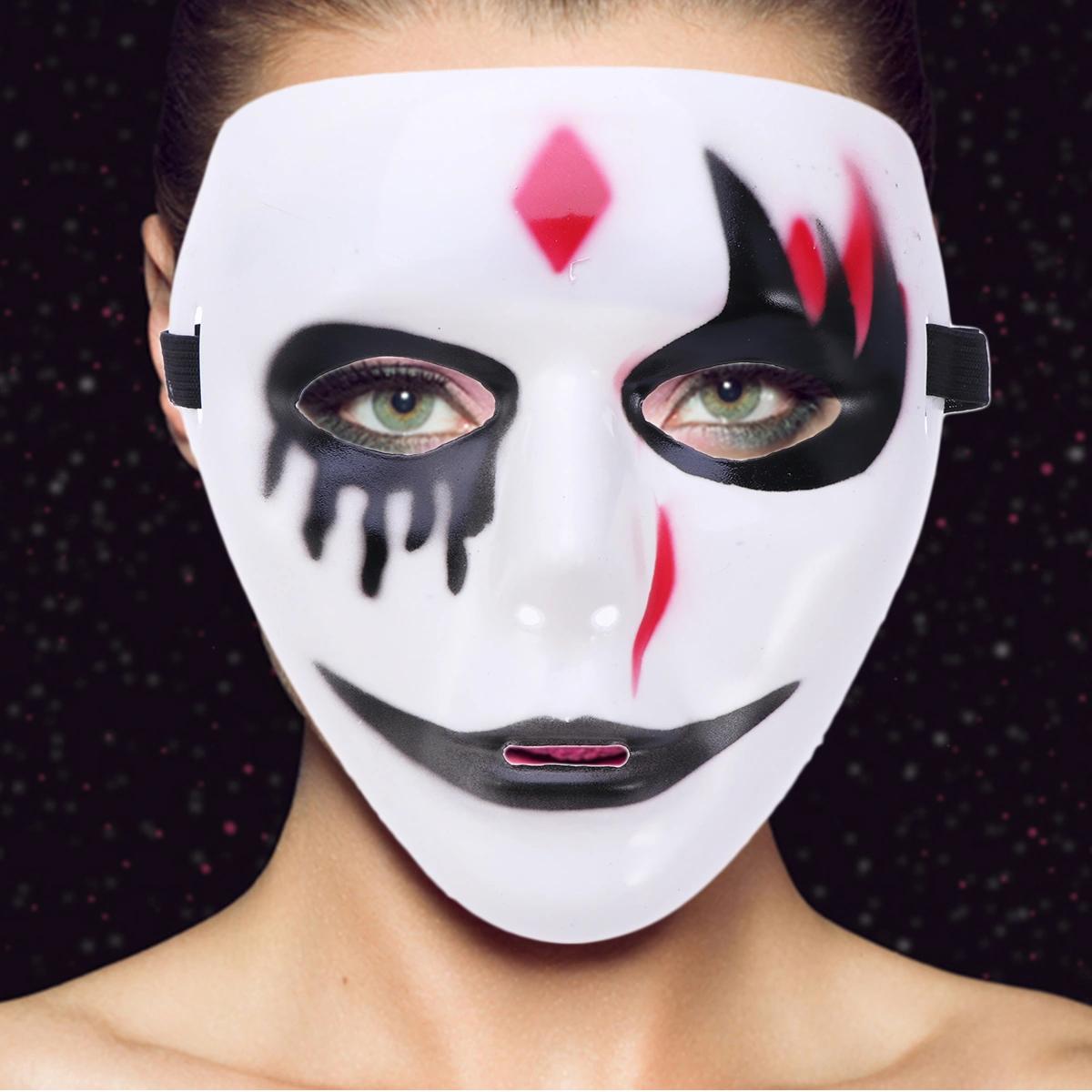 2pcs Death Mask Dancer Mask Costume Prop Mask for Masquerade Cospaly Halloween Costume Party Performance Dancing Party (Style J)