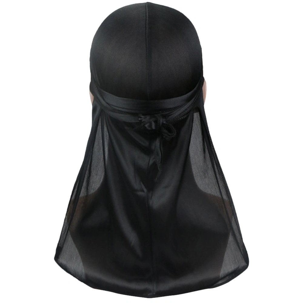 Silk Durag Long Tail Durags Headwraps Satin Elastic Durag for Men Women Waves