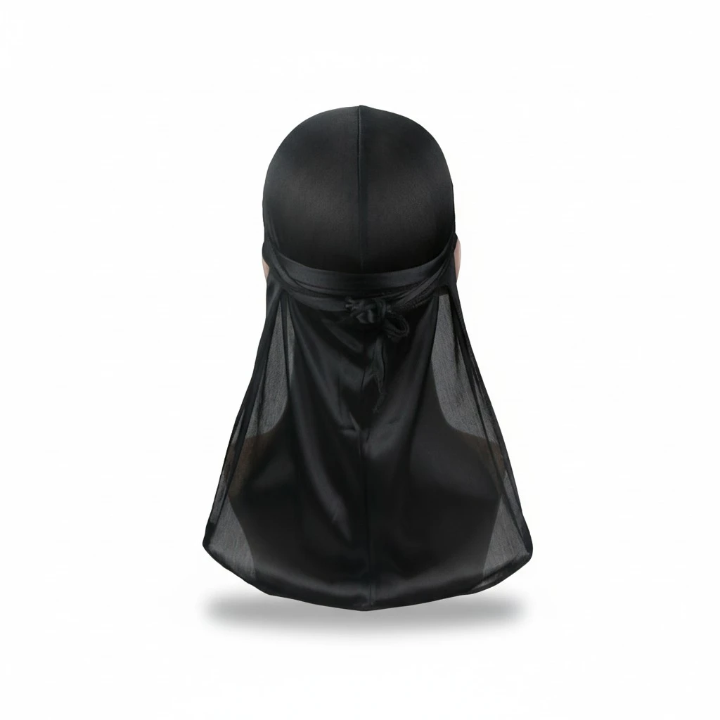 Silk Durag Long Tail Durags Headwraps Satin Elastic Durag for Men Women Waves