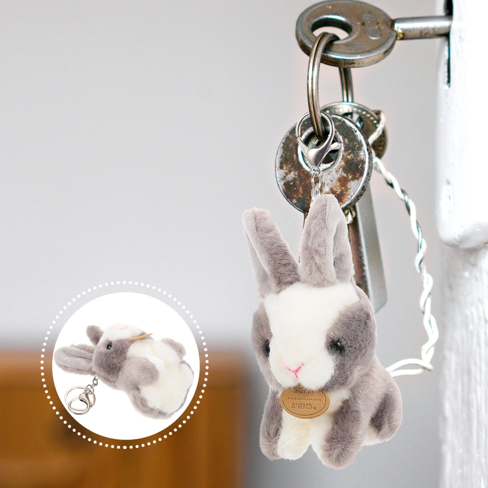 Plush Rabbit Keychain Stuffed Animal Pendant Rabbit Plush Doll Key Ring