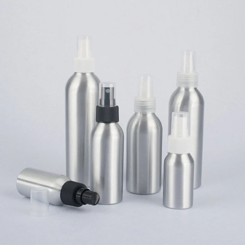 100ml Portable Spray Bottle Aluminum Travel Bottles Solid Refillable Containers Empty Travel Spray Bottle