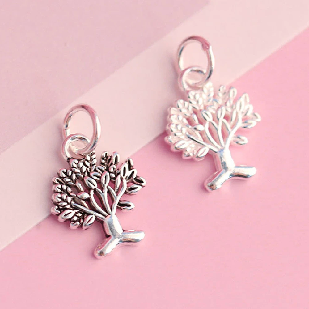 S925 Silver Jewelry Diy Accessory Material Package Tree Of Life Pendant