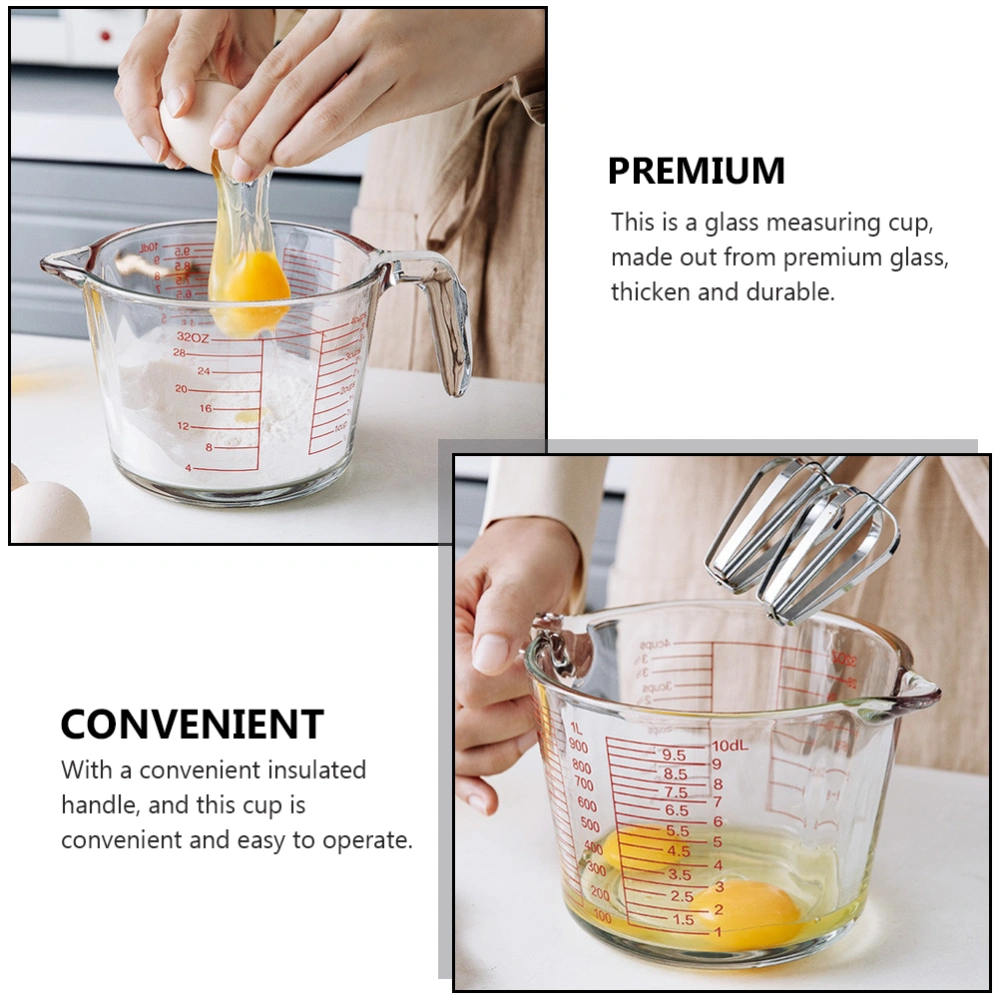 Household Measuring Cup Heat-resistant Glass Measuring Cup Kitchen Baking Milk Cup