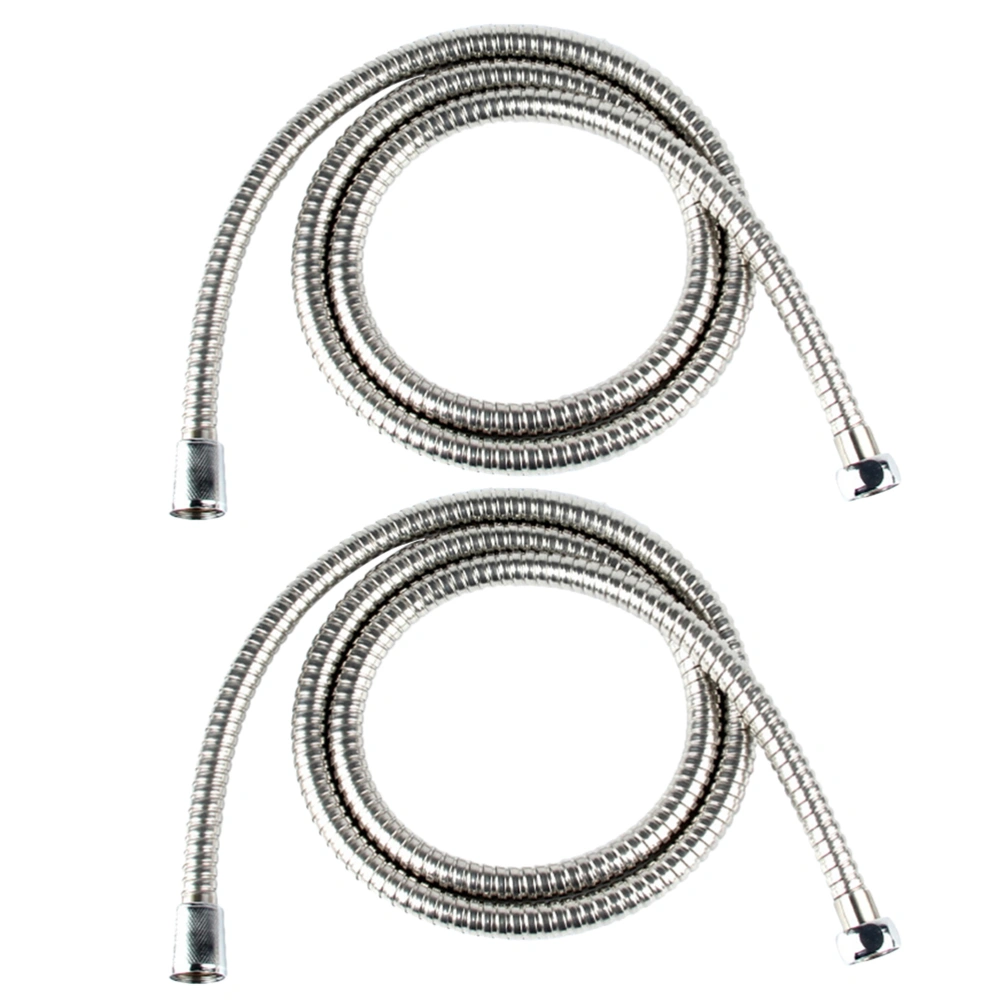 2pcs Stainless Steel Shower Hose Handheld Shower Head Durable Shower Tube Nozzle Connection Tube Sprayer Hose for Home Hotel Bathroom (1.5M Copper Core Zinc Cap)