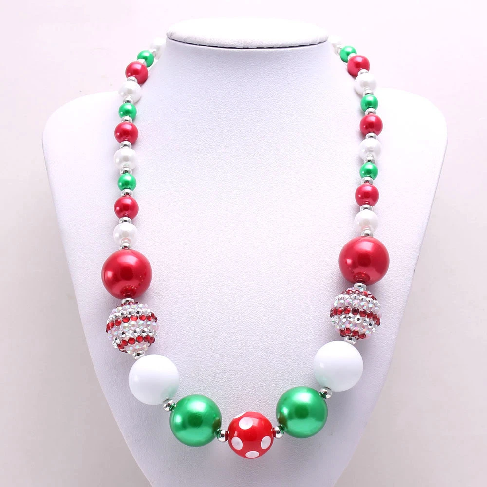 Children's Fashion Simple Christmas Style Beaded Necklace