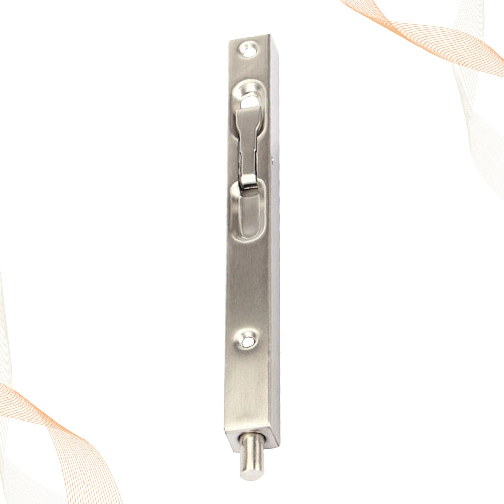 Stainless Steel Lengthen Door Latch Double Door Invisible Bolt Double Door Opening Square Latch Home Security Lock (Length 250mm)