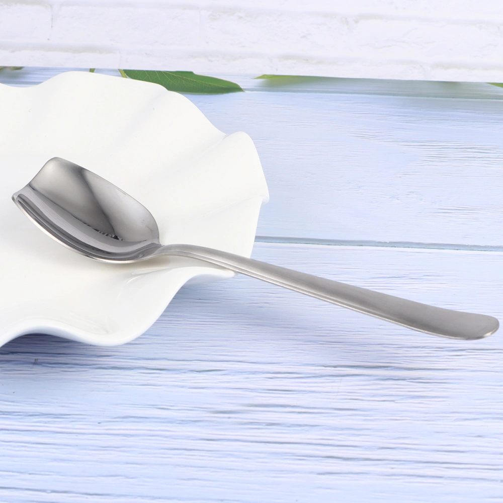 Stainless Steel Food Serving Colander Spoon Creative Hollow Spoon Soup Scoop Salad Spoon Rice Spoon Kitchen Utensil Tableware (Small Spoon)