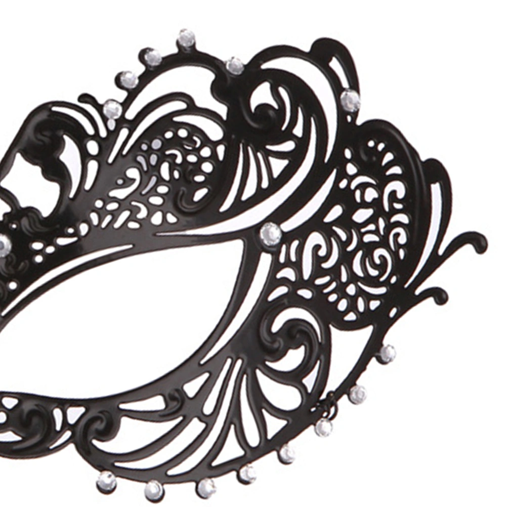 1Pc Metal Hollow Carved Mask Rhinestone Fashion Eye Mask Masquerade Mask for Cosplay Costume Party