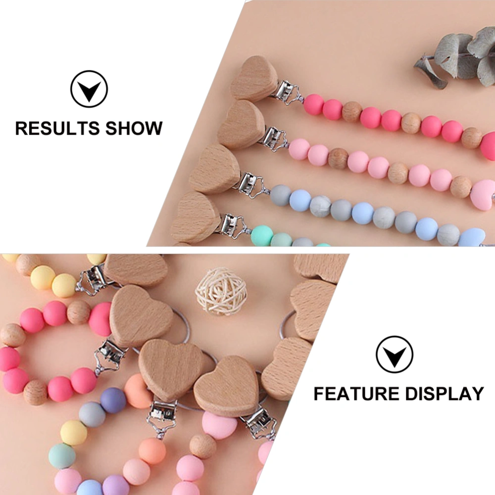 Love Infant Silicone Bead Pacifier Chain Baby Teething Toy Baby Teether