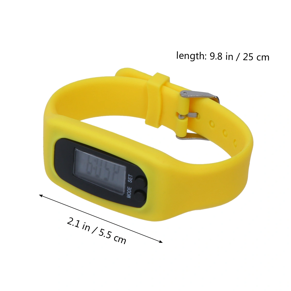 1pc Multi Function Pedometer Leisure Sports Watch Calorie Monitoring Electronic Watch Stylish Sports Monitoring Wristband for Women Men Use Yellow