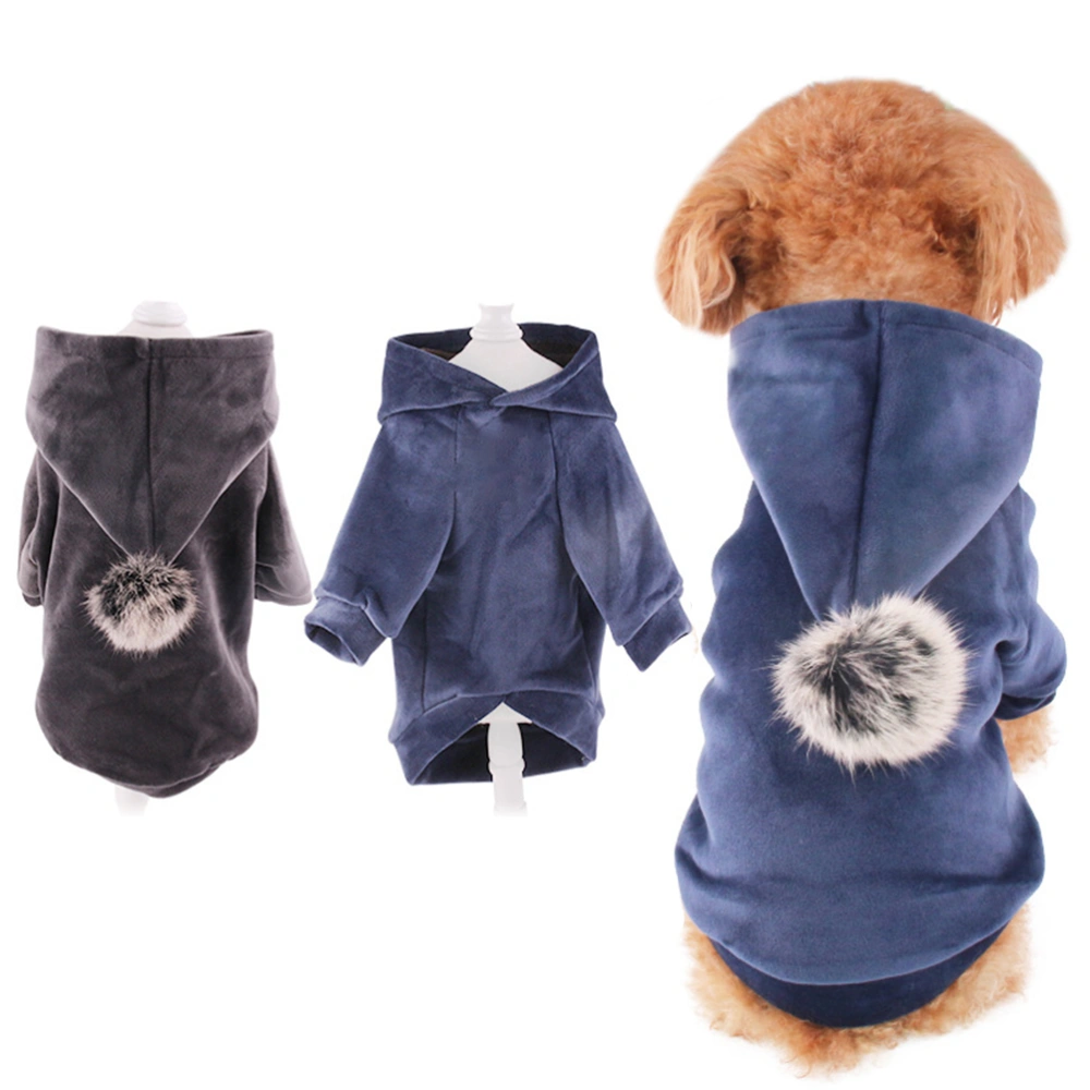 Adorable Dog Winter Coat Pet Warm Clothes Fashion Pet Puppy Cotton Hoodie Pet Clothes (Navy Size XXL)