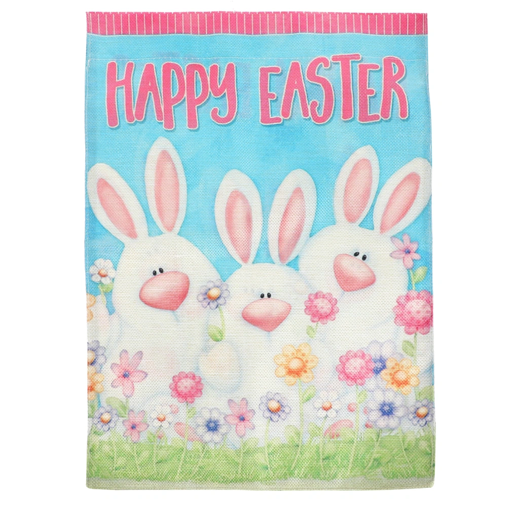 1 Pc Decorative Easter Prop Beautiful Garden Flag Happy Easter Garden Flag