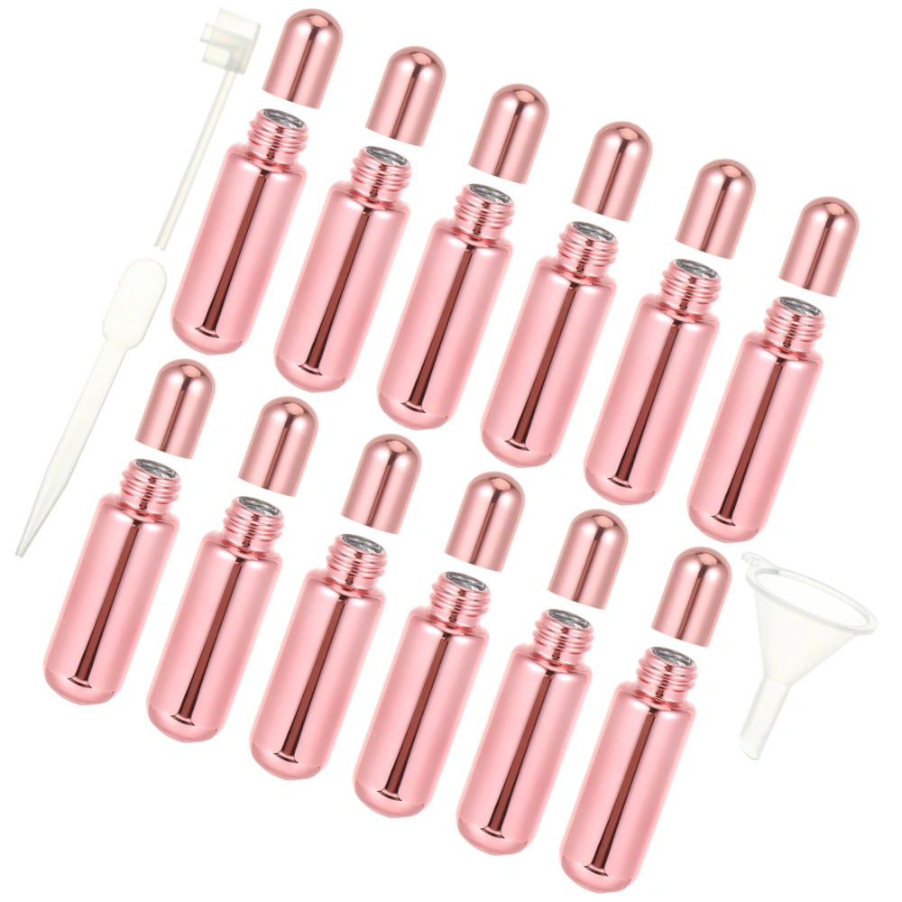 12pcs 5ml Perfume Oil Roller Bottles with 1 Funnel 1 Dropper 1 Dispenser