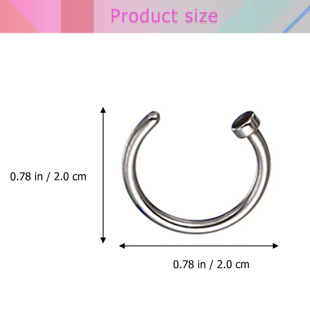 22Pcs Stainless Steel Nose Ring Labret Nostril Lip Body Piercing Jewelry