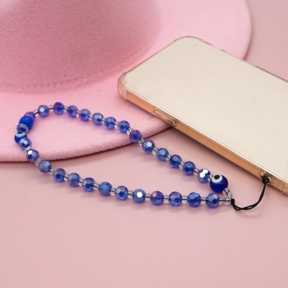 Evil Eye Phone Lanyard Anti-lost Beaded Chain Phone Charm Phone Wrist Strap