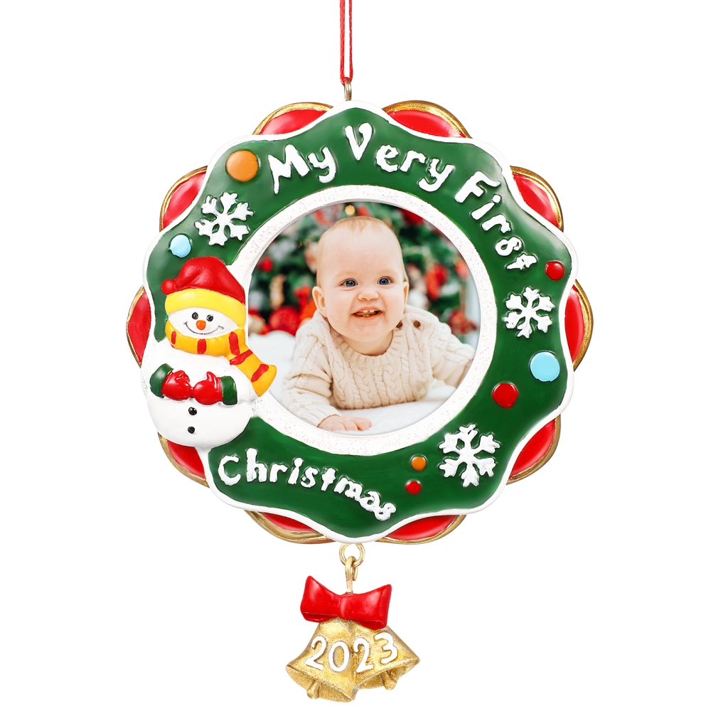 ABOOFAN My Very First Christmas Picture Frame Baby Photo Frame Resin Hanging Christmas Ornament Christmas Keepsake