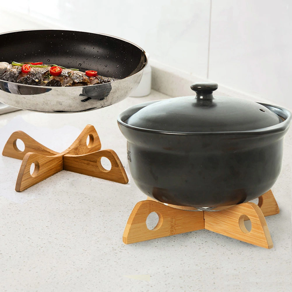 Creative Kitchen Rack Shelves Detachable Staggered Form Bamboo Casserole Insulation Pads Mats Table Decor Tableware