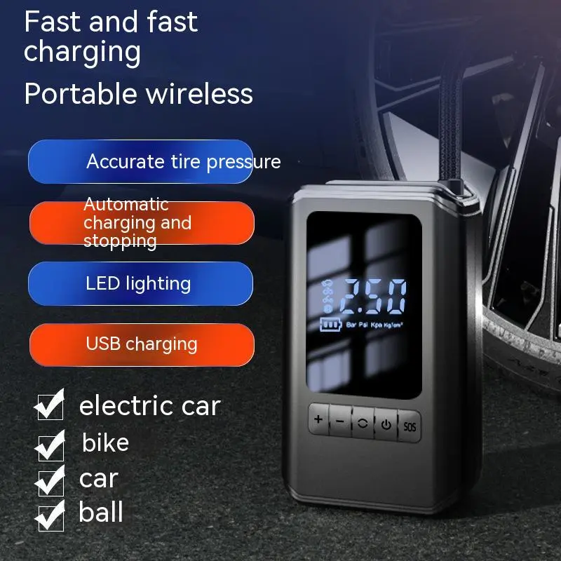 Vehicle Air Pump Portable Mini Self-propelled Electric Tire Tire Pump