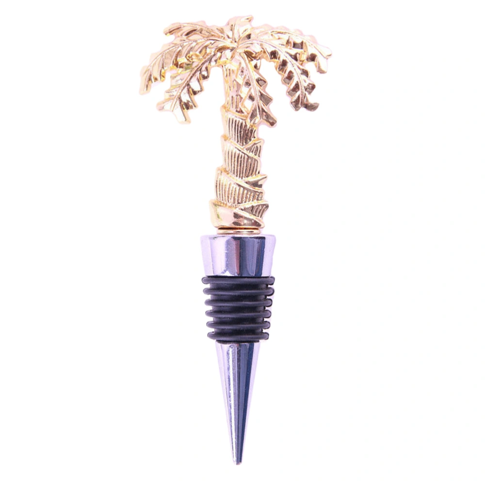 1Pc Coconut Tree Shape Wine Bottle Plug Alloy Wine Bottle Stopper Wine Cork