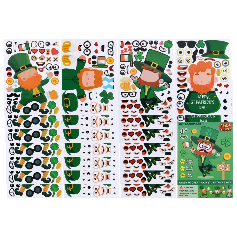 25 Sheets St Patrick Day Party Festival Stickers Decals Decoration Ornament