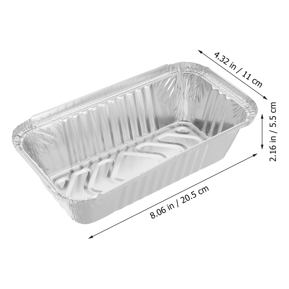 25pcs Disposable BBQ Drip Pan Practical One-off Takeaway Packing Box Foil Pans