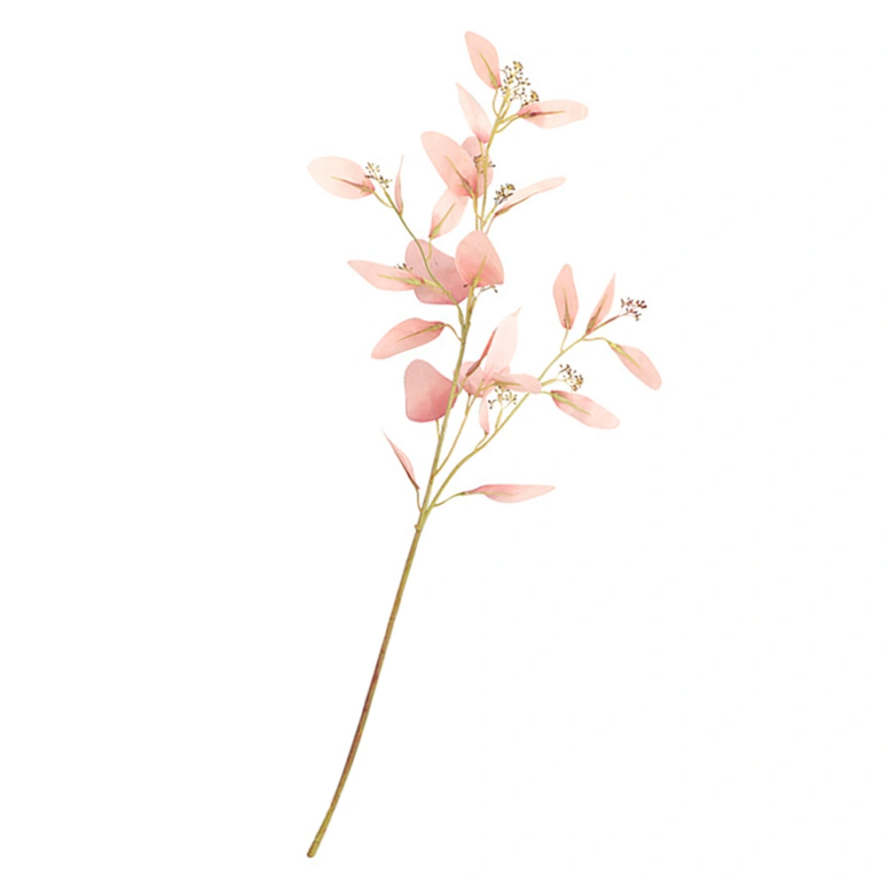 1pc Imitation Eucalyptus Leaf Wedding Hall Decoration Desktop Decoration Photography Props(Pink)