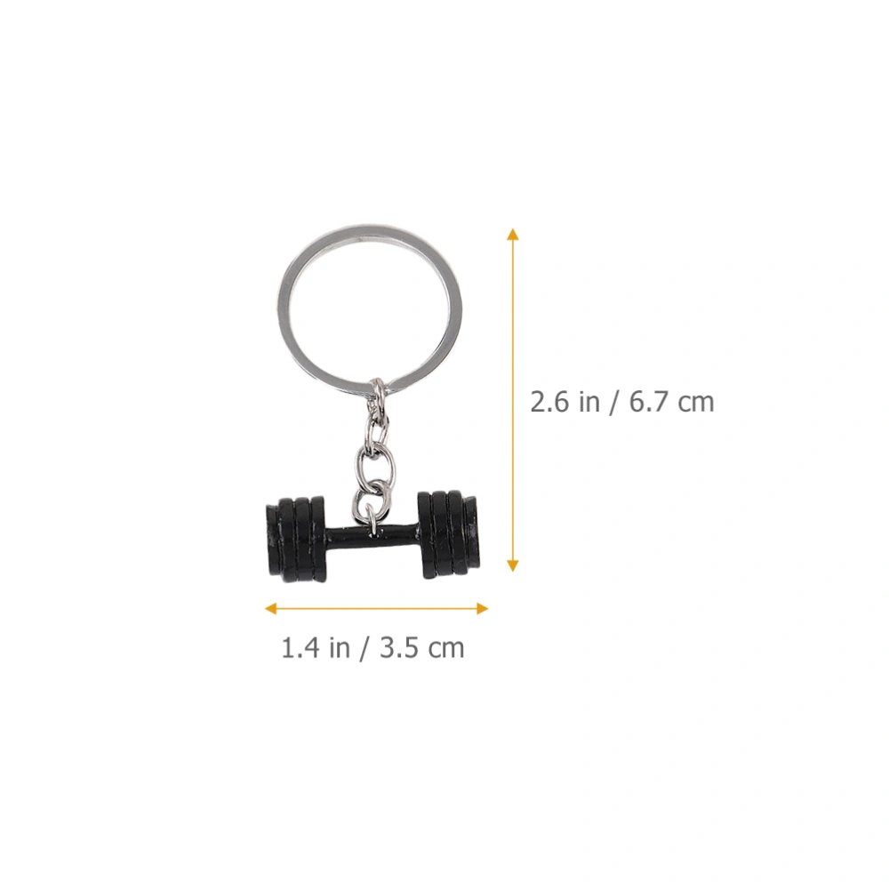 3pcs Gym Keychains Dumbbell Key Rings Key Pendants Fitness Gifts for Boyfriend