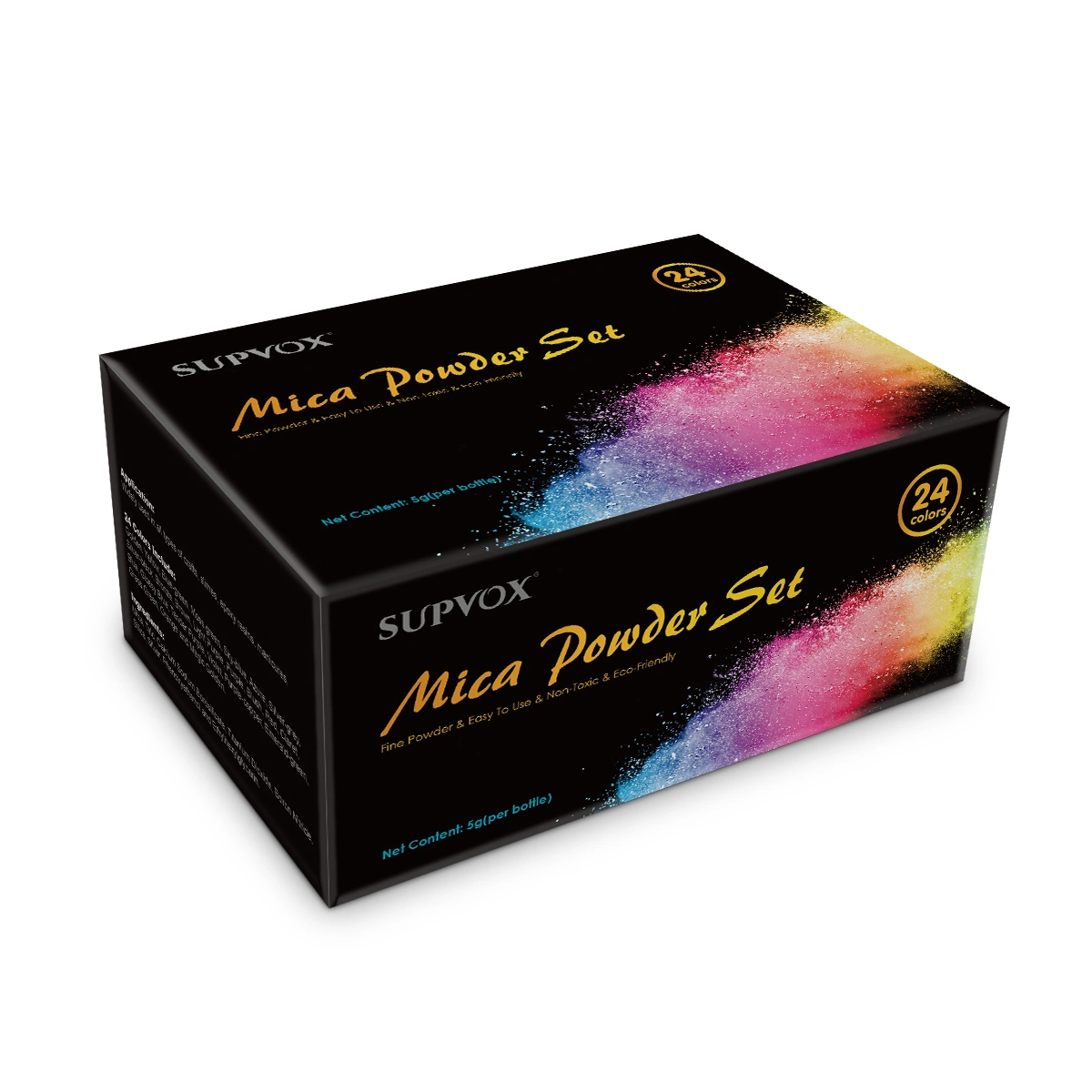 SUPVOX 24 Colors Mica Powder Kit Epoxy Resin Dye Soap Making Colorants Set for Soap Making Clay Coloring Nail Art