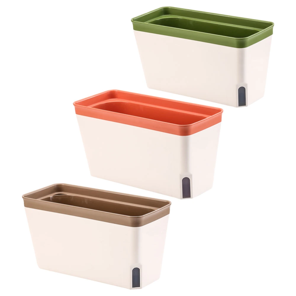 3pcs Automatic Watering Pot Succulent Flower Basin Absorbent Flowerpot for Home