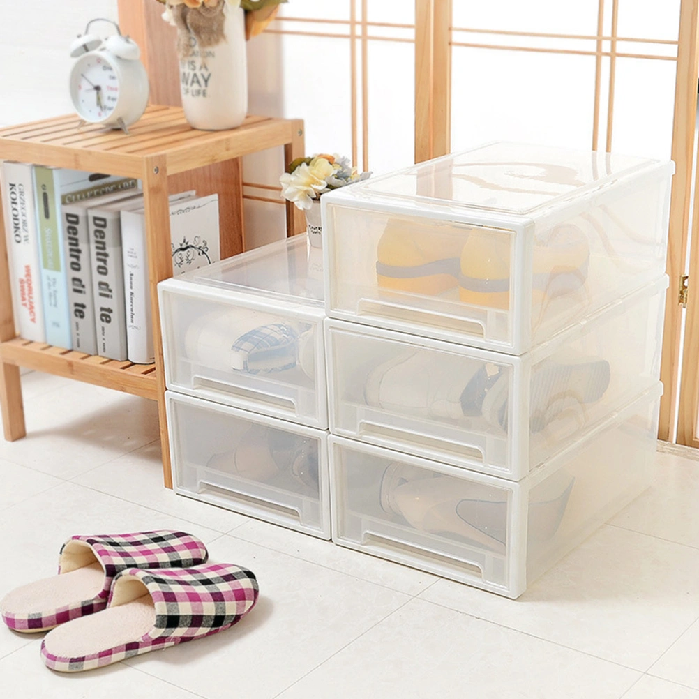 Thick Multifunctional Plastic Storage Box Convenient Drawer Type Organizer Box (Transparent)