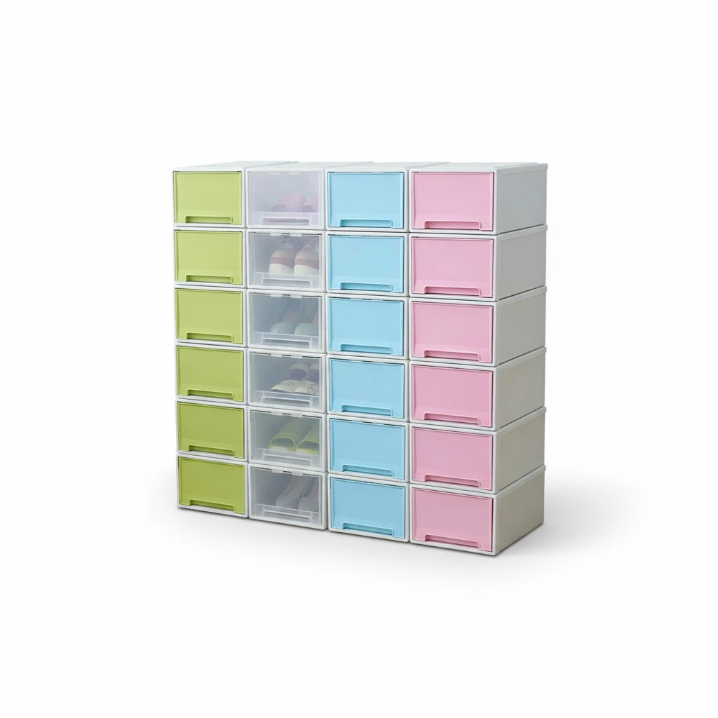 Thick Multifunctional Plastic Storage Box Convenient Drawer Type Organizer Box (Transparent)