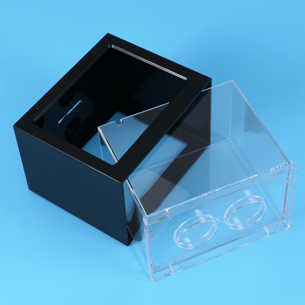 Mini Fish Tank Aquarium for Turtle and Pet Fish Office Desktop Home Decor (Black)