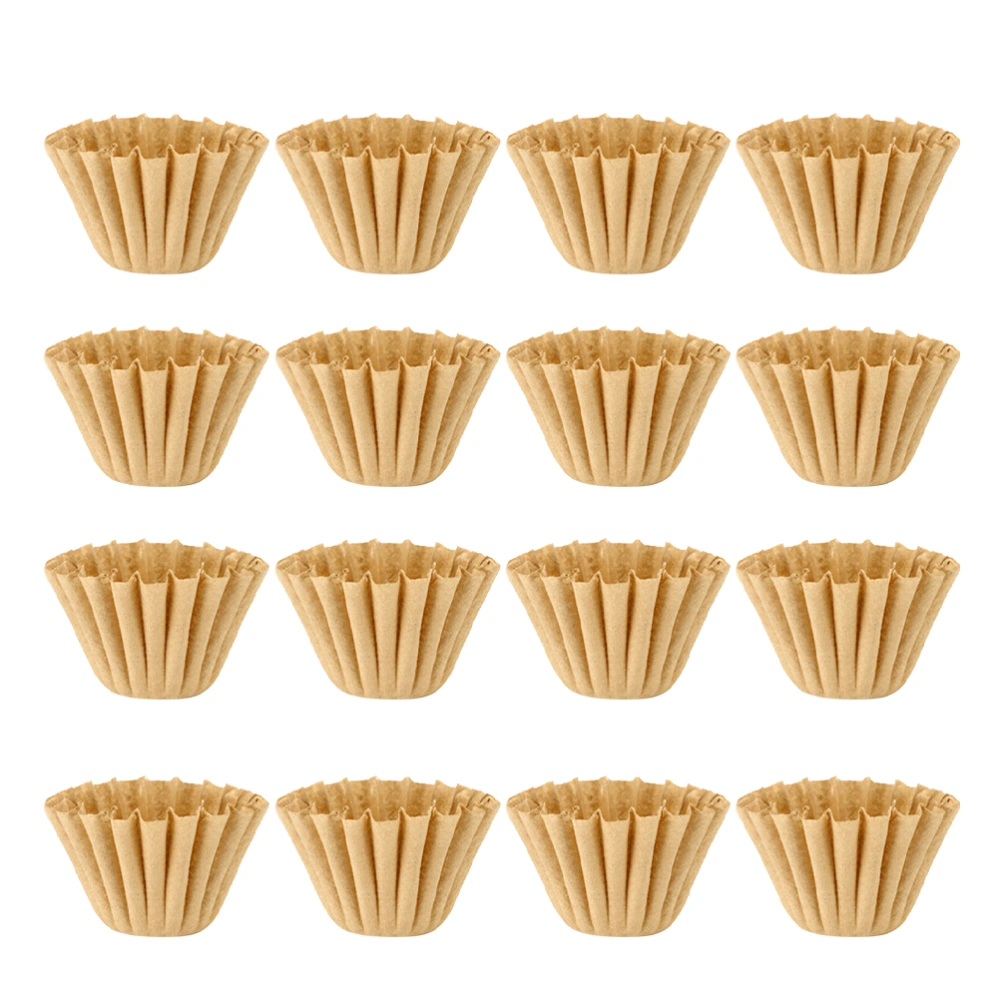 50PCS Coffee Filter Cake Shape Coffee Filtering Paper Hand Drip Filter Paper for Home Kitchen - 1-4 Cup