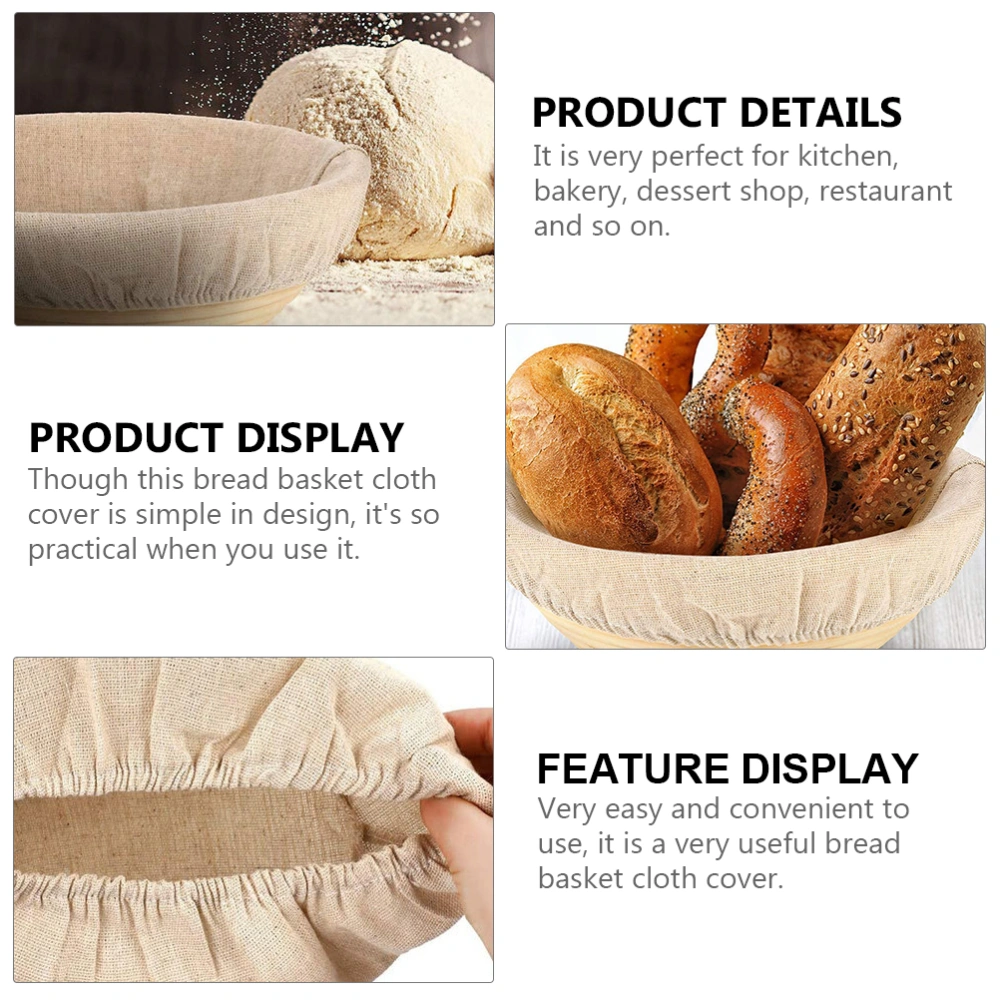 6pcs Durable Baking Basket Liner Pastry Making Liner Basket Cloth Cover for Home