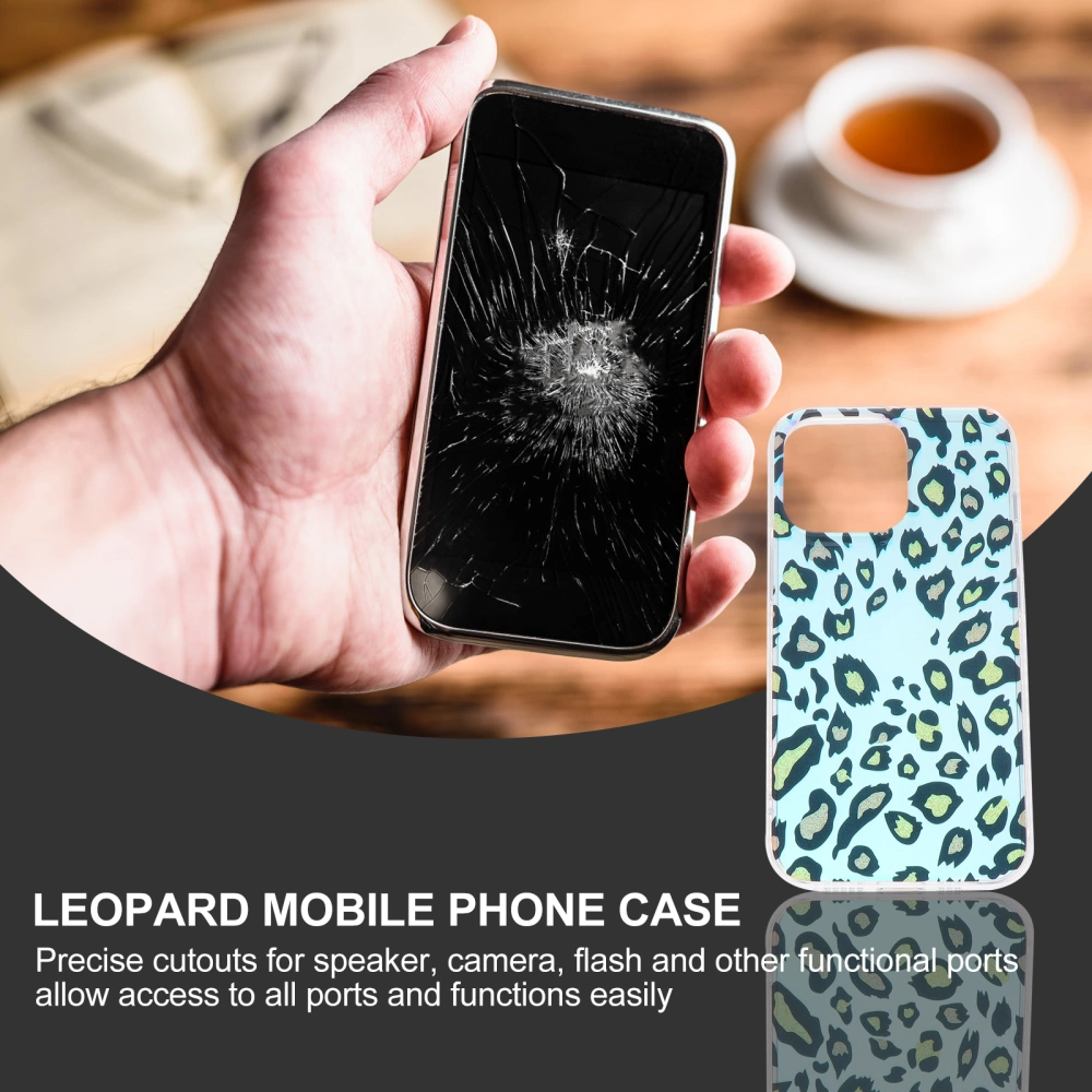 1Pc Electroplated Leopard Printing Phone Shell Compatible for iPhone 13 Pro Max