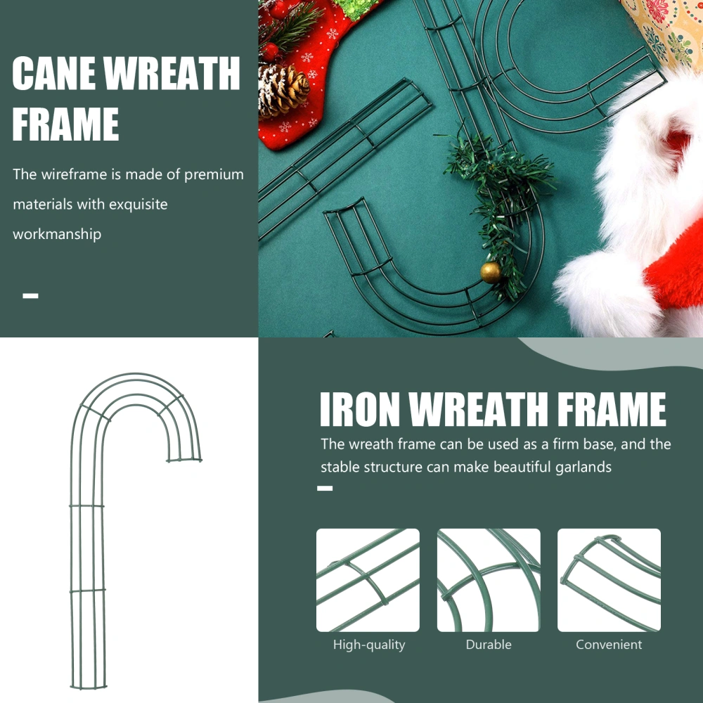 4Pcs Cane Iron Wreath Frame DIY Wreath Accessory Christmas Wreath Accessory