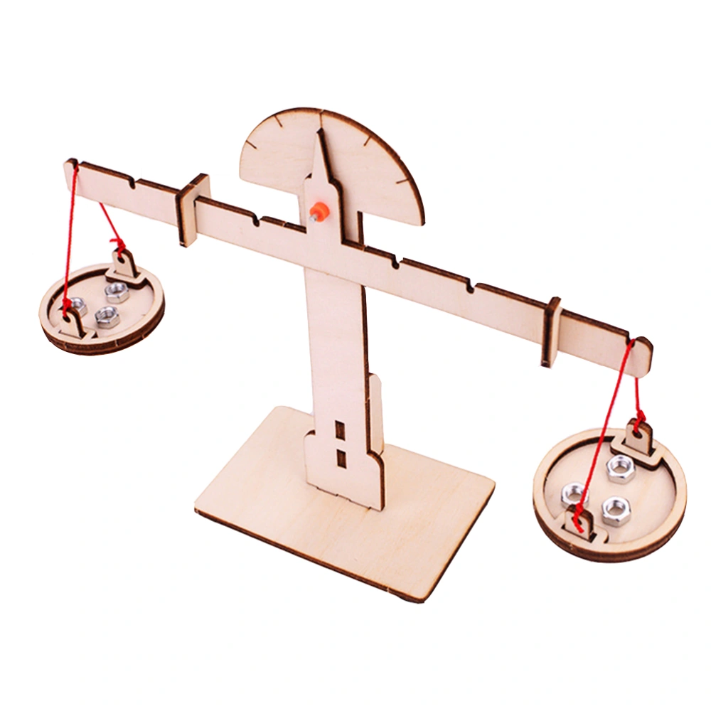 1Set Wooden Balance Scale Toy Creative Assembled Scale Kids Education Plaything