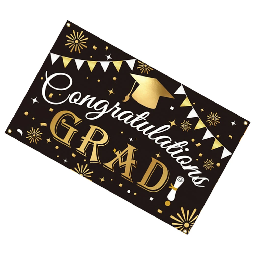 1Pc Creative Graduation Party Banner Party Adorn Unique Hanging Banner Decor