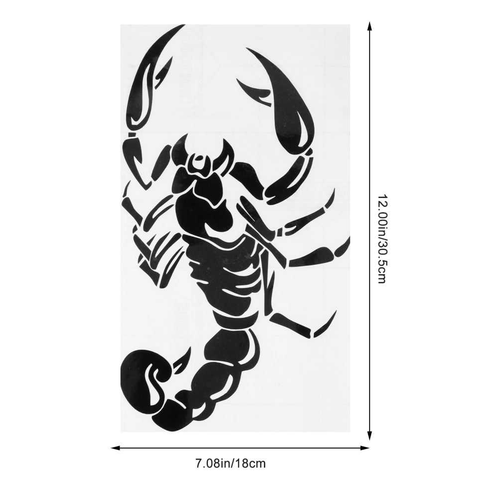 4pcs Scorpion Pattern Car Sticker Creative Car Bumper Decal Auto Sticker