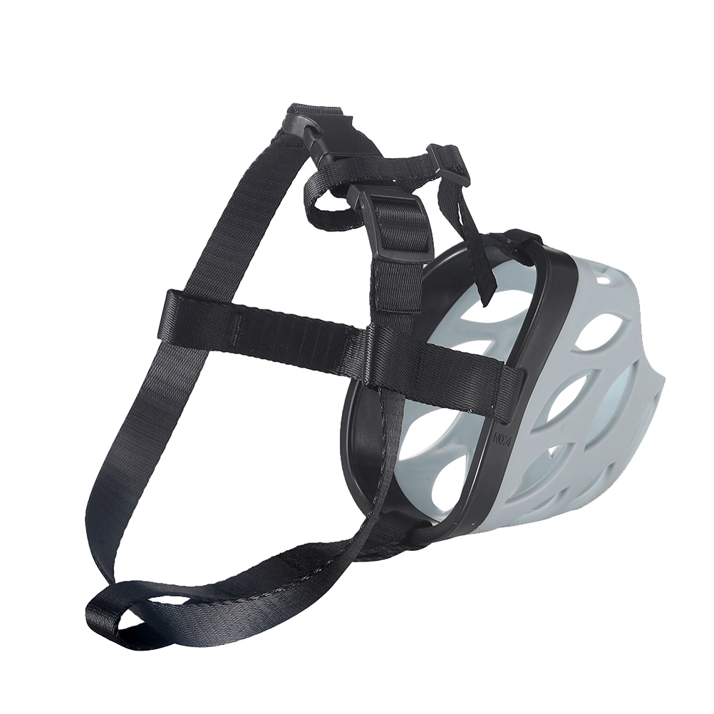 1PC Dog Muzzle Anti-bite Dog Muzzle Practical Pet Dog Mouth Cover (Grey No.2)