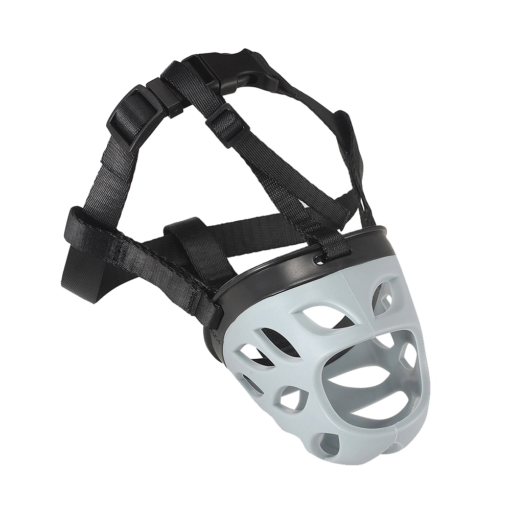 1PC Dog Muzzle Anti-bite Dog Muzzle Practical Pet Dog Mouth Cover (Grey No.2)