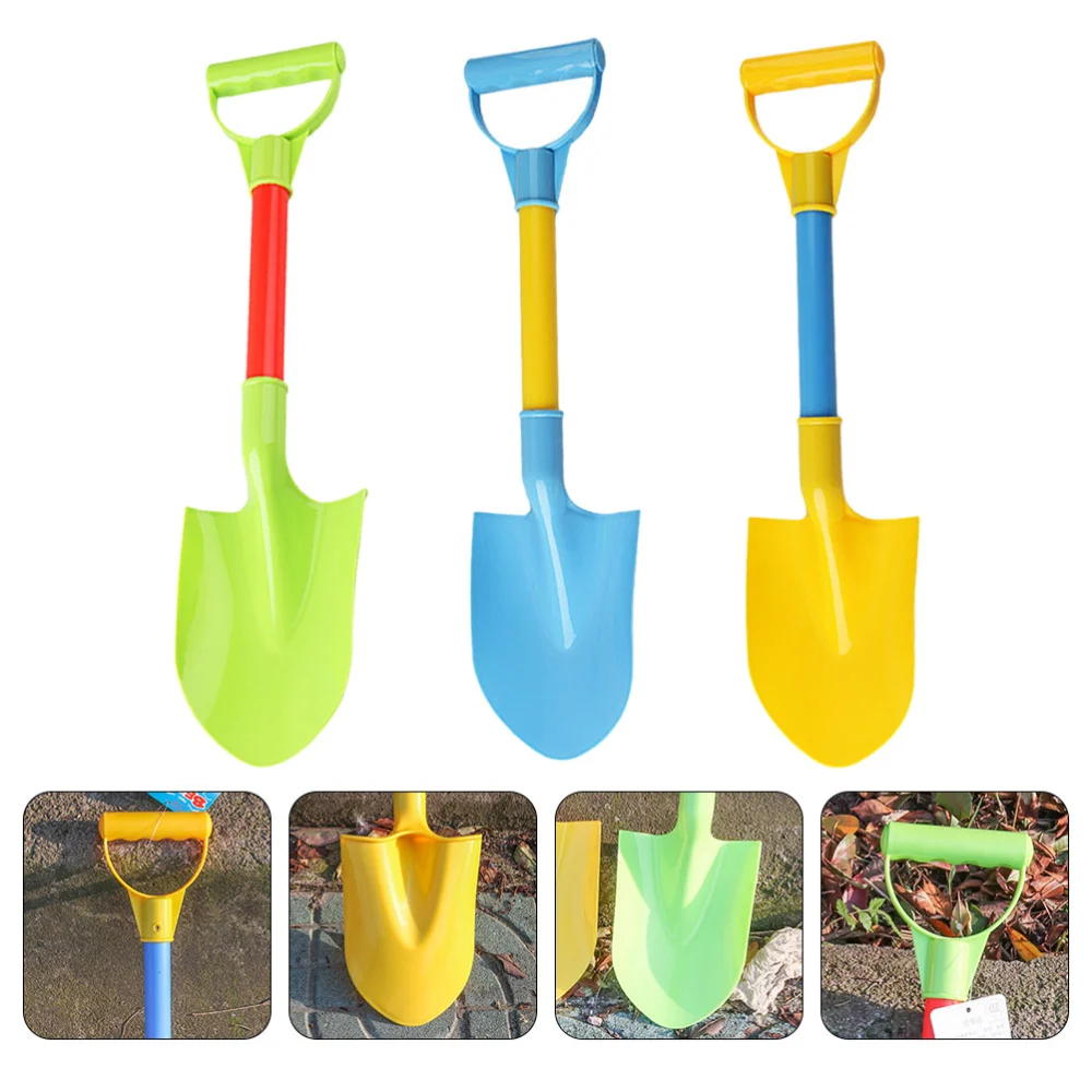 3Pcs Sand Shovel Tools Shovel Toys Kids Beach Sand Shovel Supply (Random Color)