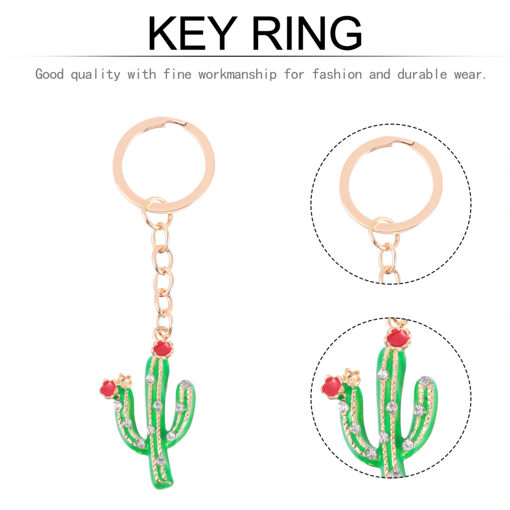 3Pcs Adorable Cactus Charm Keychains Pendants Car Bag Pendants Gift Key Rings