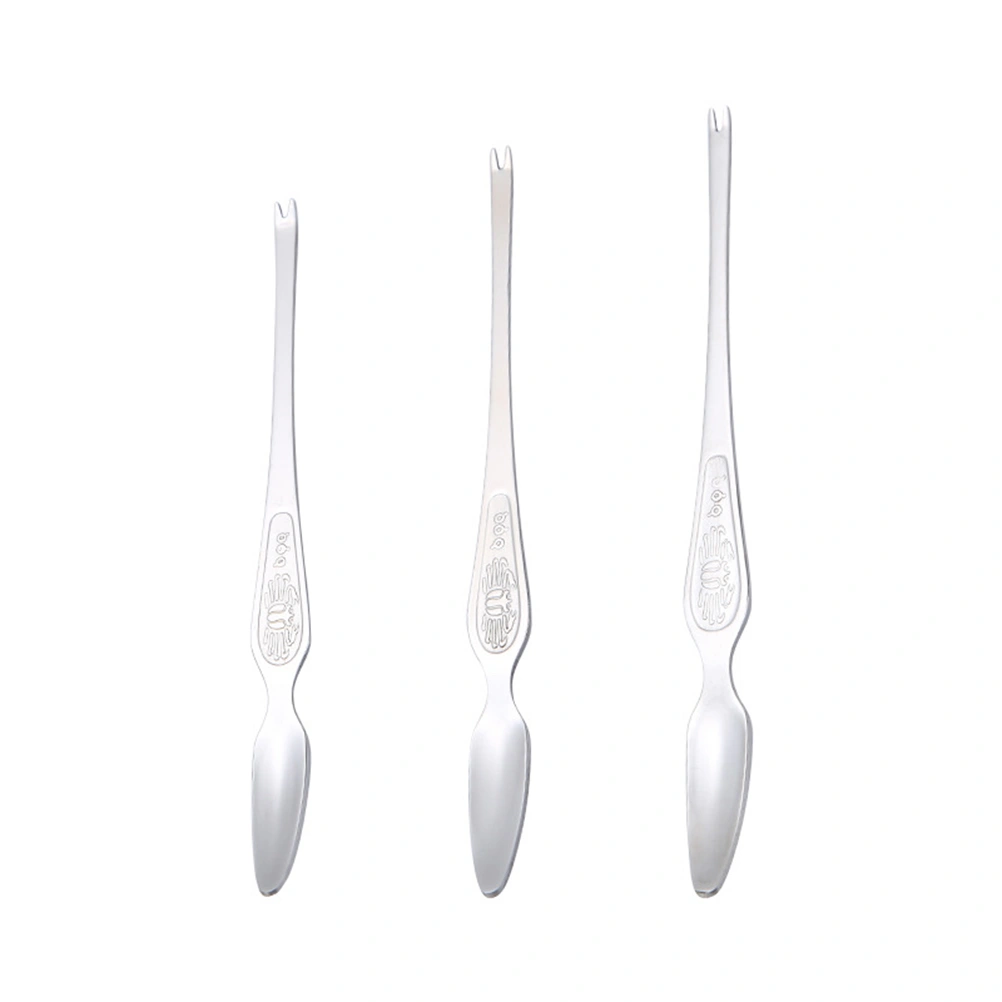 6pcs Stainless Steel Crab Tool Forks Seafood Eatting Tool for Home Restaurant Hotel (Silver 19.8x1.4cm)
