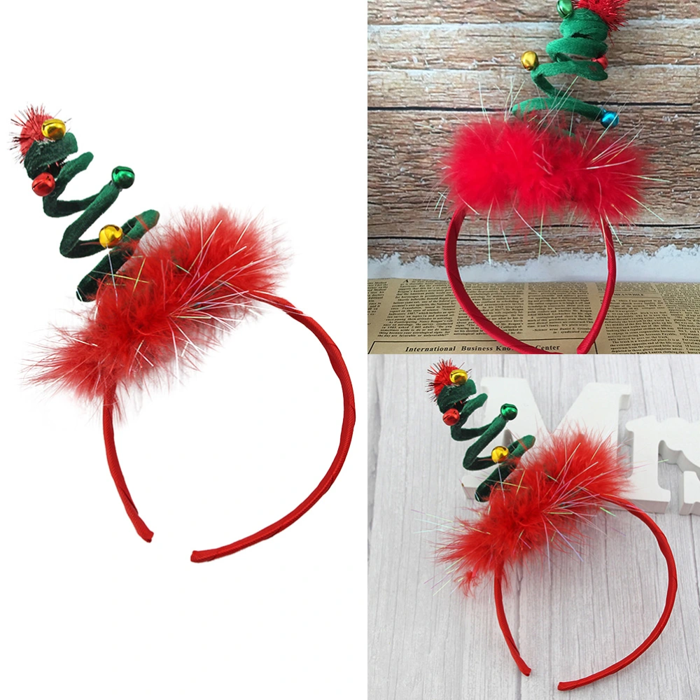 Christmas  Hair Band Funny Xmas Hair Spiral Spring Headdress Party Favors Photo Props for Kids (Green)