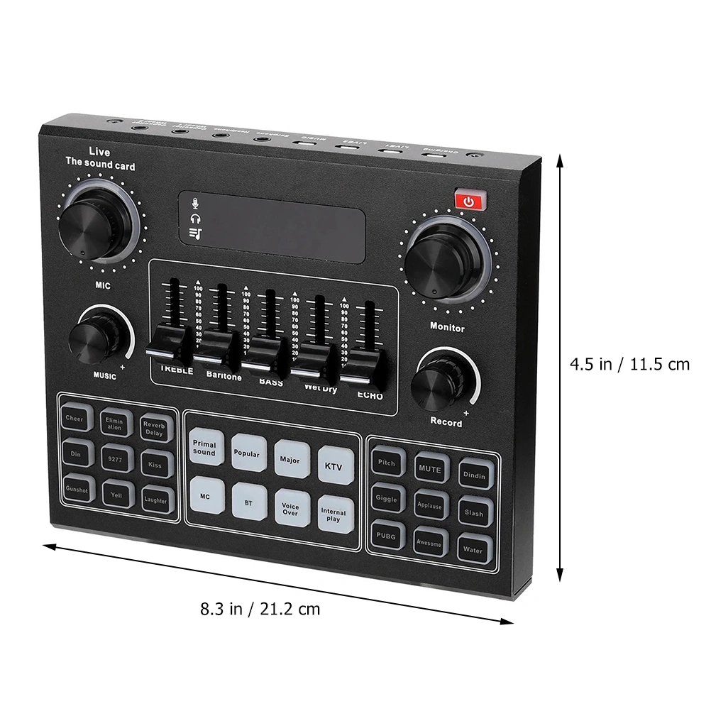 Voice Changer Portable Live Sound Audio Mixer Voice Changer for Phone Laptop