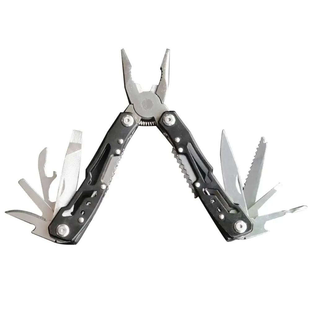 Multifunctional Folding Plier Steel Screwdriver Camping Survival Tools Portable Travel Kits Emergency Tools (Black)