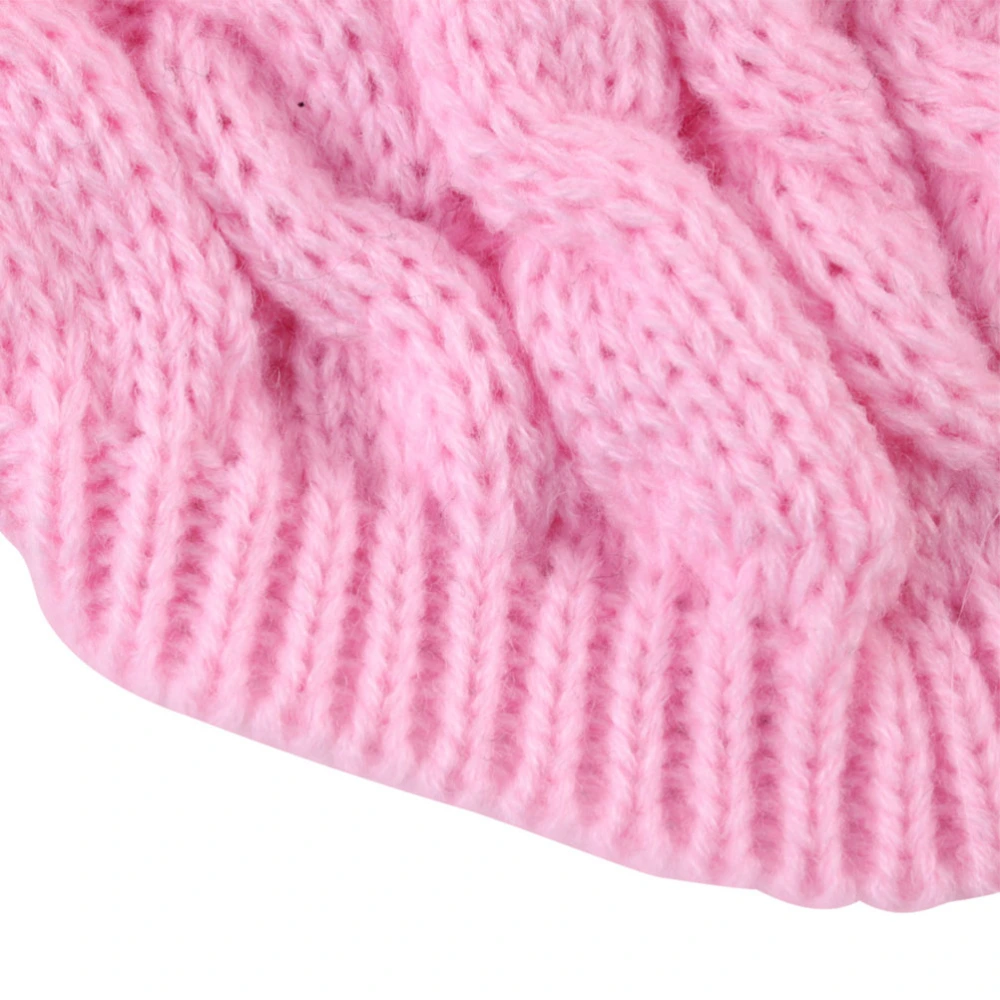 Thin Sweater Fashion Pet Costume Knitted Clothes Pet Supplies for Dog Puppy (Pink, Size L)