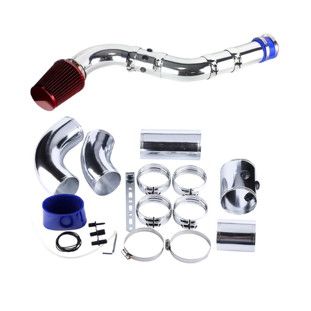 1 Set Universal Car 76mm Aluminum Universal Car Cold Air Intake Filter System Aluminum Alloy Hose Pipe Tube Kit Intake Filter Kit